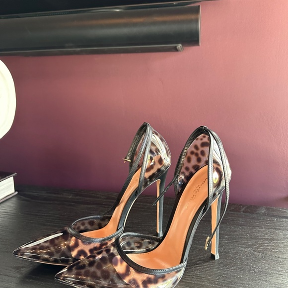 Gianvito Rossi Plexi Heels, Animal Print - Picture 4 of 5